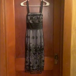 Thick Strap Black Holiday Dress